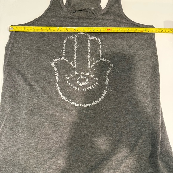 Thread Tank Charcoal Women's Tank Top with Hamsa Design - Picture 4 of 5